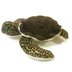 Wild Republic Green Sea Turtle Plush 13" Stuffed Animal Spots Realistic Toy
